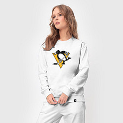 Костюм хлопковый женский Pittsburgh Penguins: Evgeni Malkin, цвет: белый — фото 2