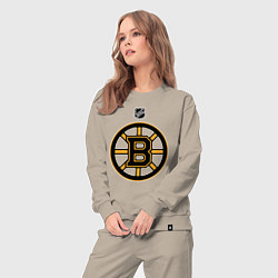 Костюм хлопковый женский Boston Bruins NHL, цвет: миндальный — фото 2