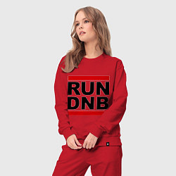 Костюм хлопковый женский RUN DNB, цвет: красный — фото 2