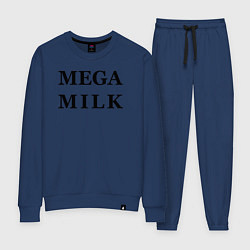 Костюм хлопковый женский Billie Eilish: Mega Milk, цвет: тёмно-синий