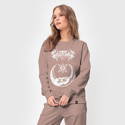 Костюм хлопковый женский GHOSTEMANE, цвет: пыльно-розовый — фото 2