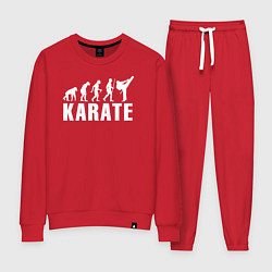 Костюм хлопковый женский Karate Evolution, цвет: красный