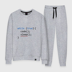 Костюм хлопковый женский Code - sleep, цвет: меланж