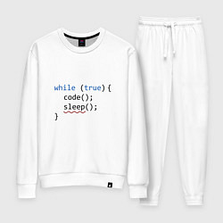 Костюм хлопковый женский Code - sleep, цвет: белый