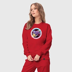 Костюм хлопковый женский SPACE ROCKET, цвет: красный — фото 2