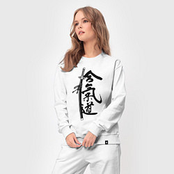 Костюм хлопковый женский Aikido, цвет: белый — фото 2