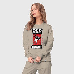 Костюм хлопковый женский Old School Rugby, цвет: миндальный — фото 2