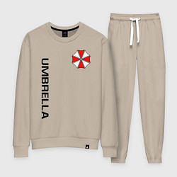 Костюм хлопковый женский UMBRELLA CORP, цвет: миндальный