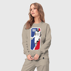 Костюм хлопковый женский NBA Kobe Bryant, цвет: миндальный — фото 2