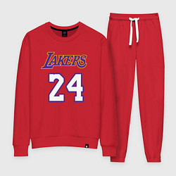 Костюм хлопковый женский Lakers 24, цвет: красный