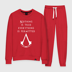 Костюм хлопковый женский ASSASSINS CREED, цвет: красный