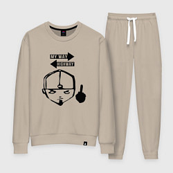 Костюм хлопковый женский LIMP BIZKIT, цвет: миндальный