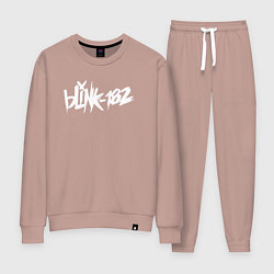 Костюм хлопковый женский Blink 182, цвет: пыльно-розовый