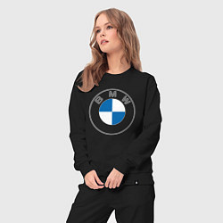 Костюм хлопковый женский BMW LOGO 2020, цвет: черный — фото 2