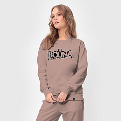 Костюм хлопковый женский Louna, цвет: пыльно-розовый — фото 2