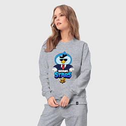 Костюм хлопковый женский BRAWL STARS MRP, цвет: меланж — фото 2