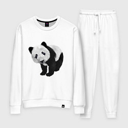 Костюм хлопковый женский Панда, цвет: белый