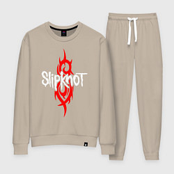 Костюм хлопковый женский SLIPKNOT, цвет: миндальный