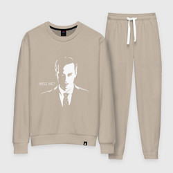 Костюм хлопковый женский Moriarty: Miss me?, цвет: миндальный