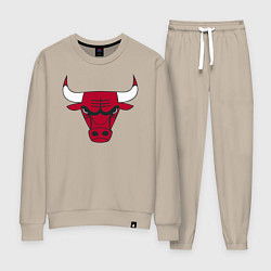 Костюм хлопковый женский Chicago Bulls, цвет: миндальный