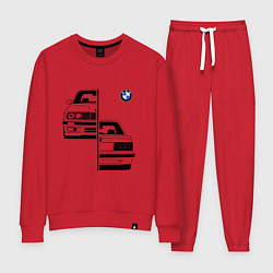 Костюм хлопковый женский BMW БМВ Z, цвет: красный