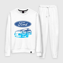 Костюм хлопковый женский Ford Z, цвет: белый