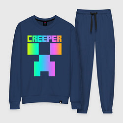 Костюм хлопковый женский MINECRAFT CREEPER, цвет: тёмно-синий