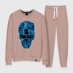 Костюм хлопковый женский Skull - illusion, цвет: пыльно-розовый