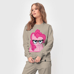 Костюм хлопковый женский Pinky Pie hipster, цвет: миндальный — фото 2