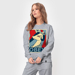 Костюм хлопковый женский Trixie OBEY, цвет: меланж — фото 2