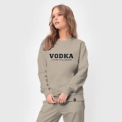 Костюм хлопковый женский Vodka connecting people, цвет: миндальный — фото 2