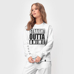 Костюм хлопковый женский Straight Outta Anime, цвет: белый — фото 2