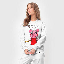 Костюм хлопковый женский ROBLOX PIGGY, цвет: белый — фото 2