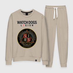 Костюм хлопковый женский S I R S Watch Dogs Legion, цвет: миндальный