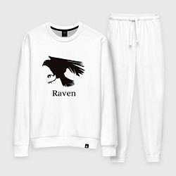 Костюм хлопковый женский Raven, цвет: белый
