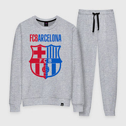 Костюм хлопковый женский Barcelona FC, цвет: меланж