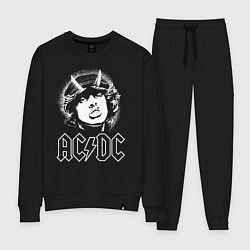 Костюм хлопковый женский ACDC Angus, цвет: черный