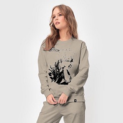 Костюм хлопковый женский Моя геройская академия, цвет: миндальный — фото 2