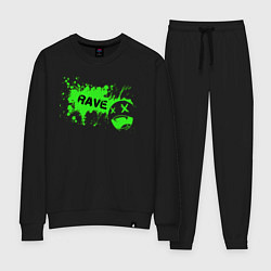 Костюм хлопковый женский Rave, цвет: черный