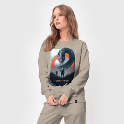 Костюм хлопковый женский Кратос и Атрей, цвет: миндальный — фото 2