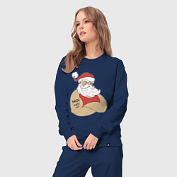 Костюм хлопковый женский Santa Claus, цвет: тёмно-синий — фото 2