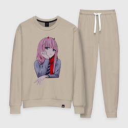 Костюм хлопковый женский Zero Two, цвет: миндальный