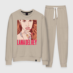 Костюм хлопковый женский LANA DEL REY, цвет: миндальный