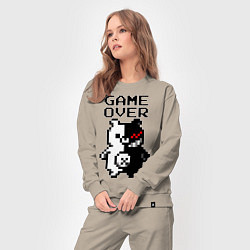 Костюм хлопковый женский MONOKUMA GAME OVER, цвет: миндальный — фото 2