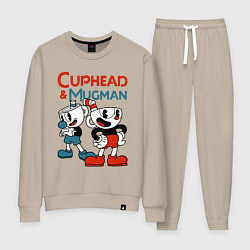 Костюм хлопковый женский Cuphead & Mugman, цвет: миндальный