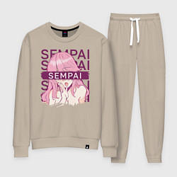 Костюм хлопковый женский Sempai Ellen, цвет: миндальный