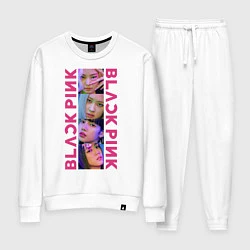 Костюм хлопковый женский BLACKPINK Neon, цвет: белый