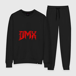 Костюм хлопковый женский Рэпер DMX логотип logo, цвет: черный