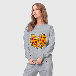 Костюм хлопковый женский Wu-Tang Pizza, цвет: меланж — фото 2