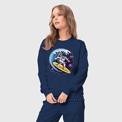 Костюм хлопковый женский Космонавт Серфингист, цвет: тёмно-синий — фото 2